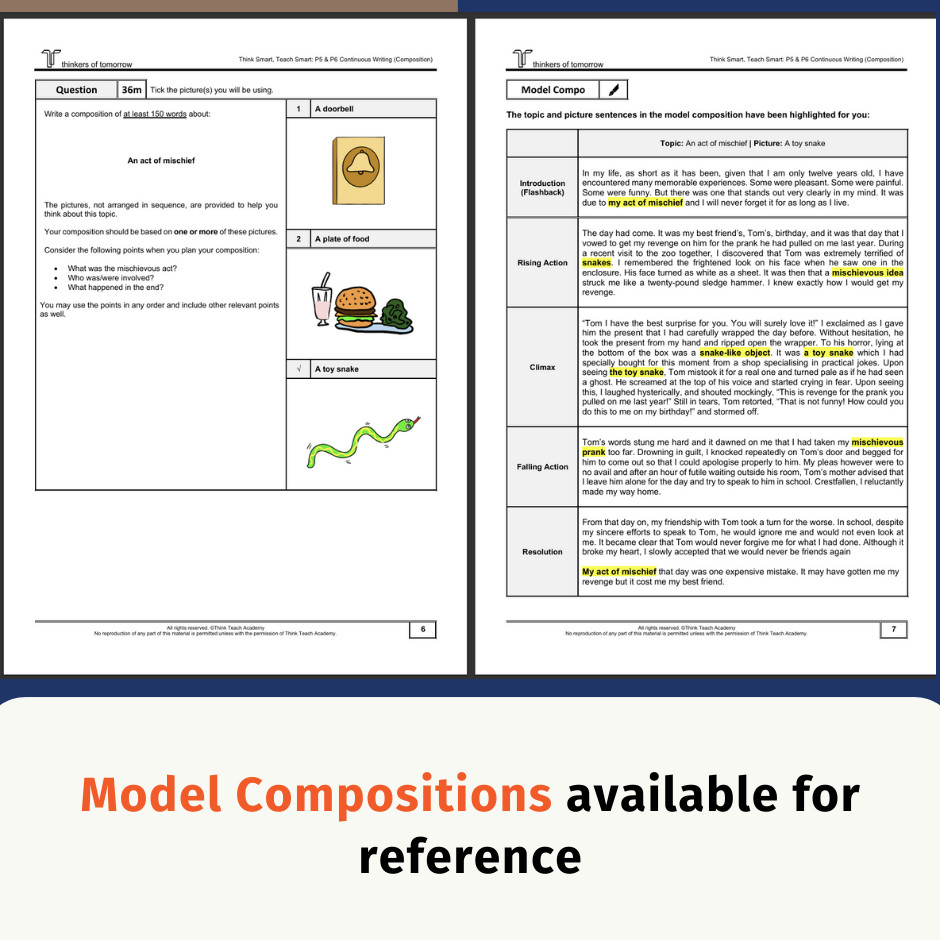 P5/P6 Composition Workbook - Think Teach Academy