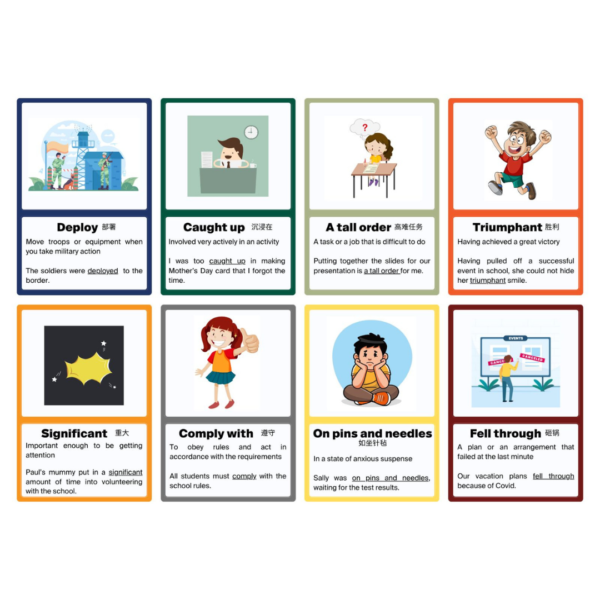26 PSLE Vocabulary Flash Cards (小六会考) 词汇闪卡