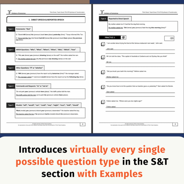 6 PSLE English Grammar & S&T Workbooks